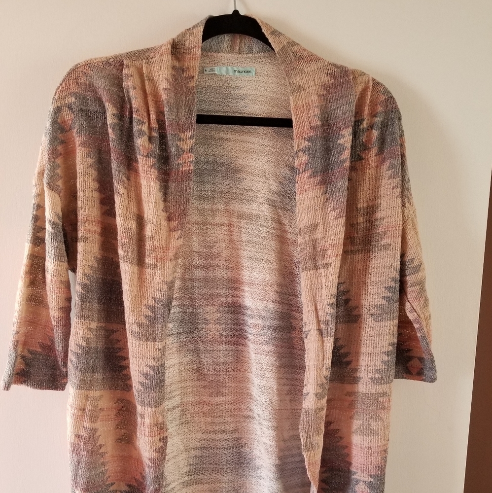 3/4 length sleeve oversized cardigan